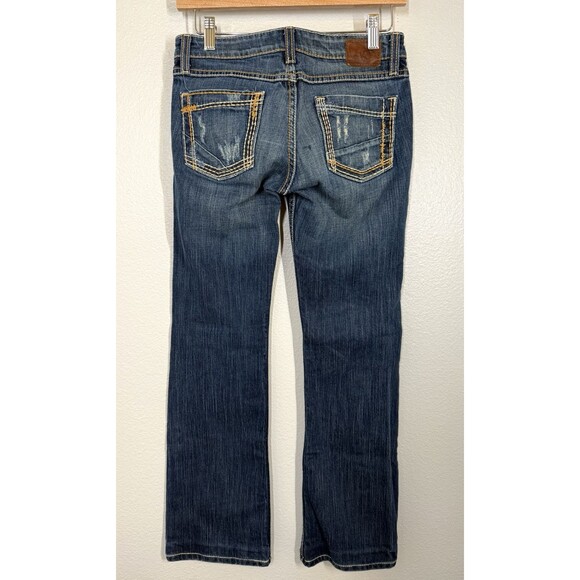 BKE Stella Bootcut Jeans Size 26R BK54116R Western y2K Denim Stitching Low Rise - Picture 6 of 13